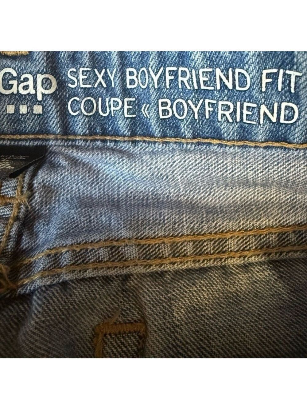 GAP 1969 👖 Sexy Boyfriend Distressed Ankle Jeans Size 0/25 Low Rise - Picture 7 of 13